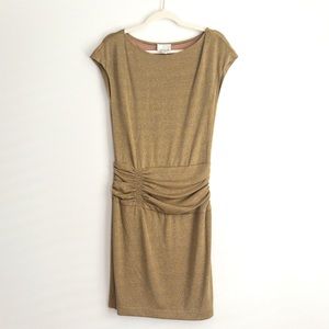 Gold shimmer Donna Morgan cocktail dress size 4